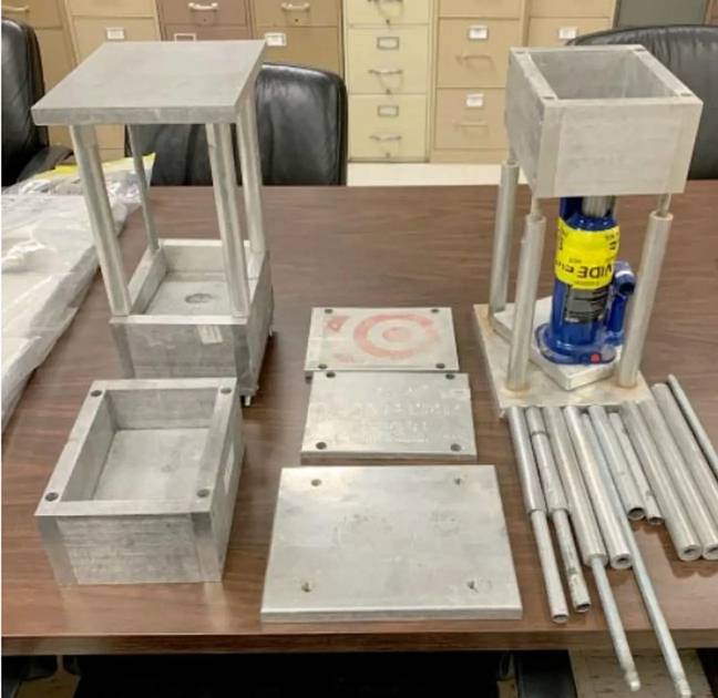 Authorities also found machinery thought to be used in the drug-making process. Credit: Suffolk County District Attorney's Office