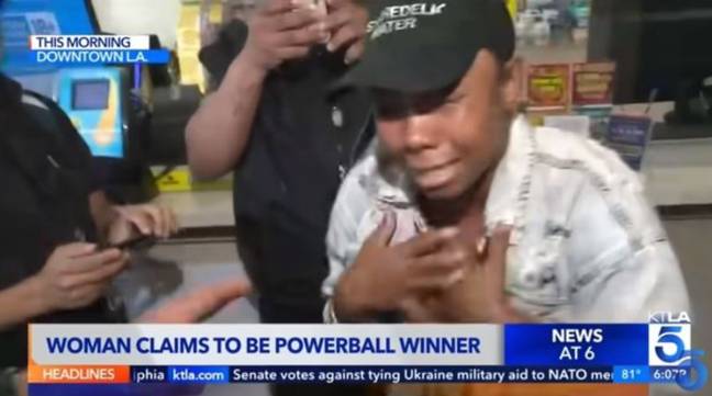 If she's verified as the winner, the woman could become a billionaire. Credit: KTLA 5