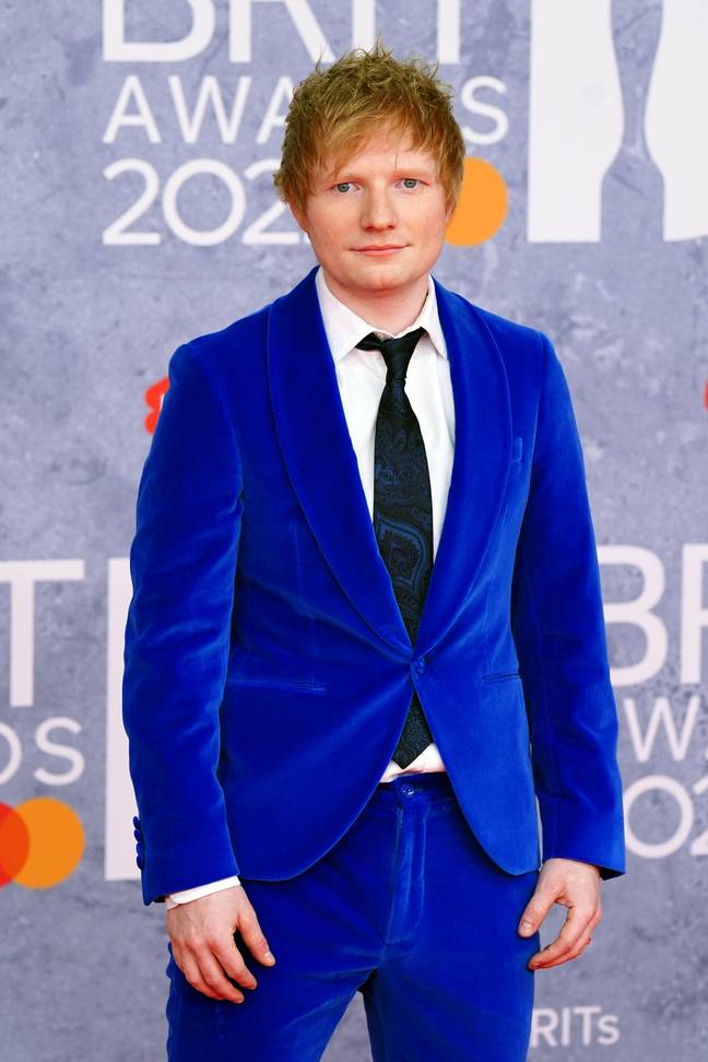 The real Ed suited and booted at the Brits. Credit: Alamy