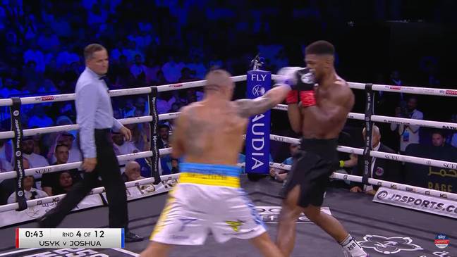 Joshua and Usyk played out a close fight in Saudi Arabia Credit: Sky Sports Boxing/YouTube