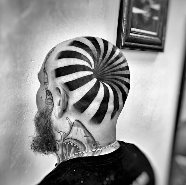 The tattoo is a real head-turner. Credit: Instagram/@mattpehrsontattoos