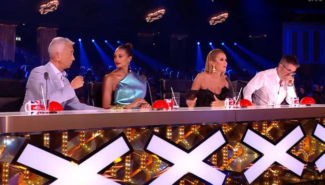 Simon made cat noises while Romeo and Icy received feedback from the judges. Credit: ITV