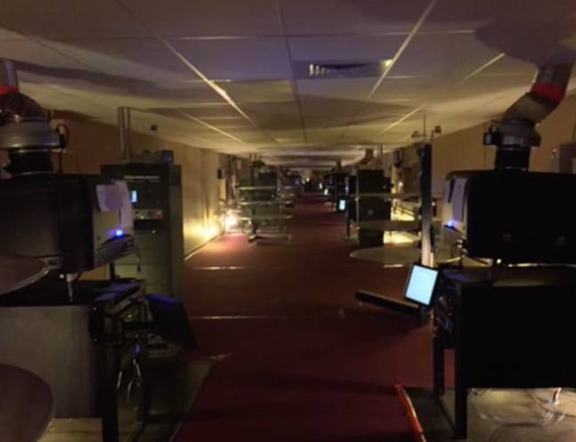 Behind the scenes of one cinema's projector room. Credit: TikTok/@chaseleee