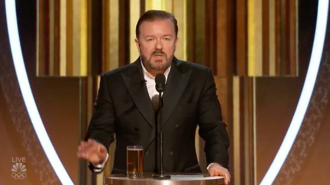 Gervais has hosted the Golden Globes five times, but never the Oscars. Credit: NBC
