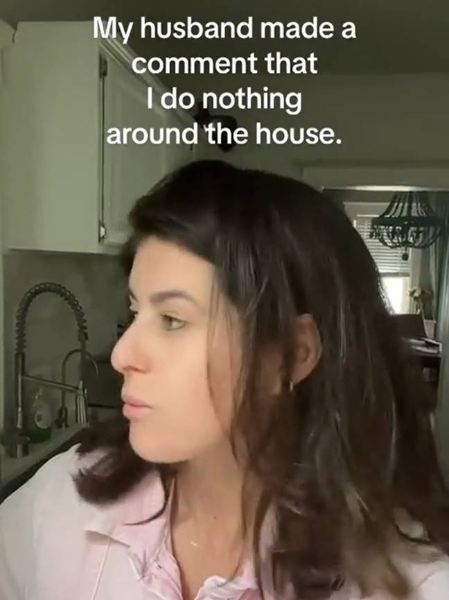 A woman's husband told her she didn't do anything around the house, so she didn't. Credit: TikTok/@lindsaydonnelly2