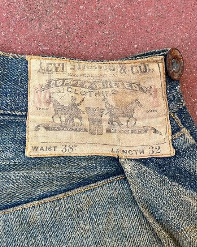 In the listing they were described as the &quot;Holy grail of vintage denim collecting&quot;. Credit: @goldenstatevtg/Instagram