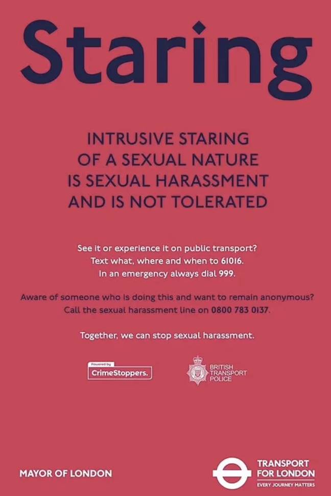 TfL have launched a campaign to combat predatory behaviour on the tube. Credit: Transport for London