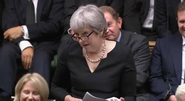 Theresa May recently had the House of Commons erupting with laughter when recounting a personal story about Queen Elizabeth. Credit: Sky