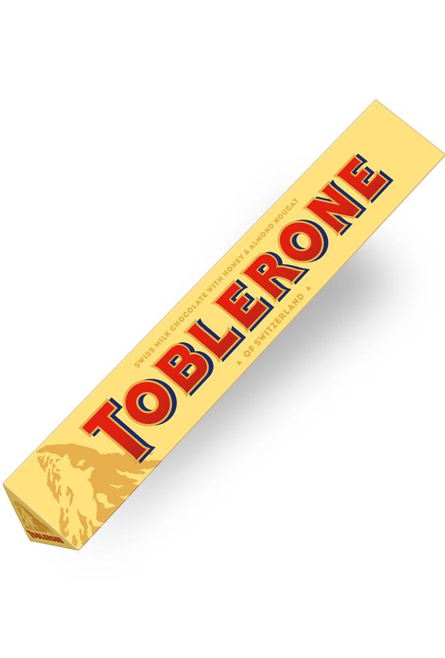 The old packaging reads 'of Switzerland' on the front. Credit: Toblerone