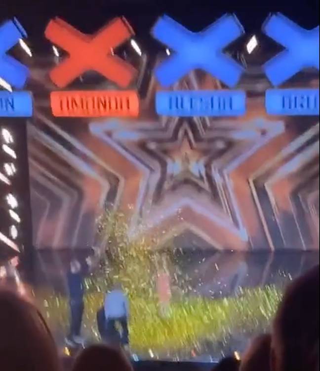 The footage shows the true reality of a golden buzzer moment. Credit: Twitter/@Adam_Khan100