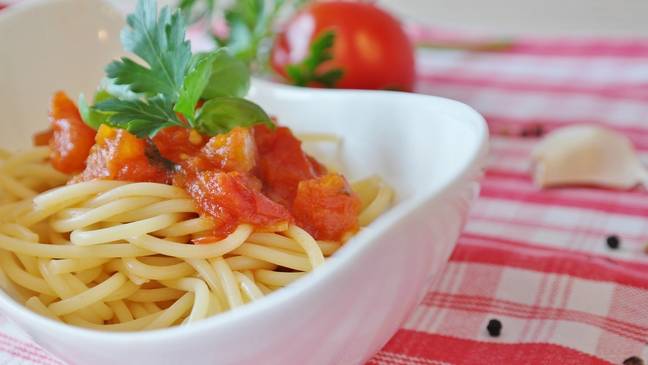 AJ fell ill after eating leftover tomato pasta. Credit: Pixabay/RitaE