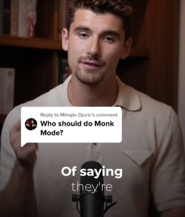 Check out 'monk mode' on TikTok and you'll find about a million guys trying to tell you it's the key to success. Credit: TikTok/@realimangadzhi