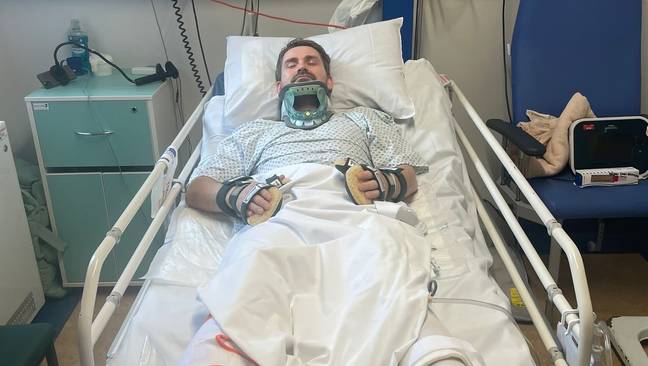 Dan Richards broke his neck cold water swimming in a 'freak accident'. Credit: Anna Thomas/GoFundMe