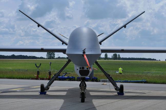 A USAF Colonel said they put a drone with AI through a simulation where it killed the human operator, but later said it was a 'thought experiment'. Credit: Schoening / Alamy Stock Photo