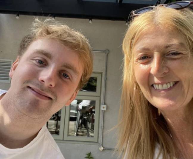 Kieran Harris, pictured with his mother, is considering a name change to avoid further issues. Credit: Kennedy News and Media