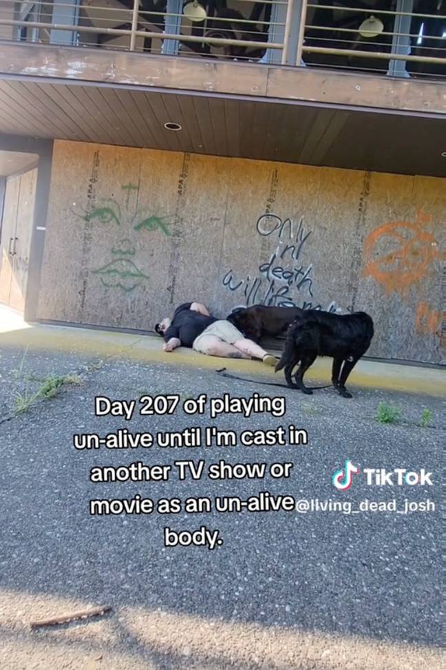 The dogs really add movement to the piece. Credit: TikTok/@living_dead_josh