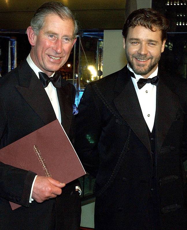 Both Russell and Charles at the Master and Commander premiere in London back in 2003. Credit: Anwar Hussein