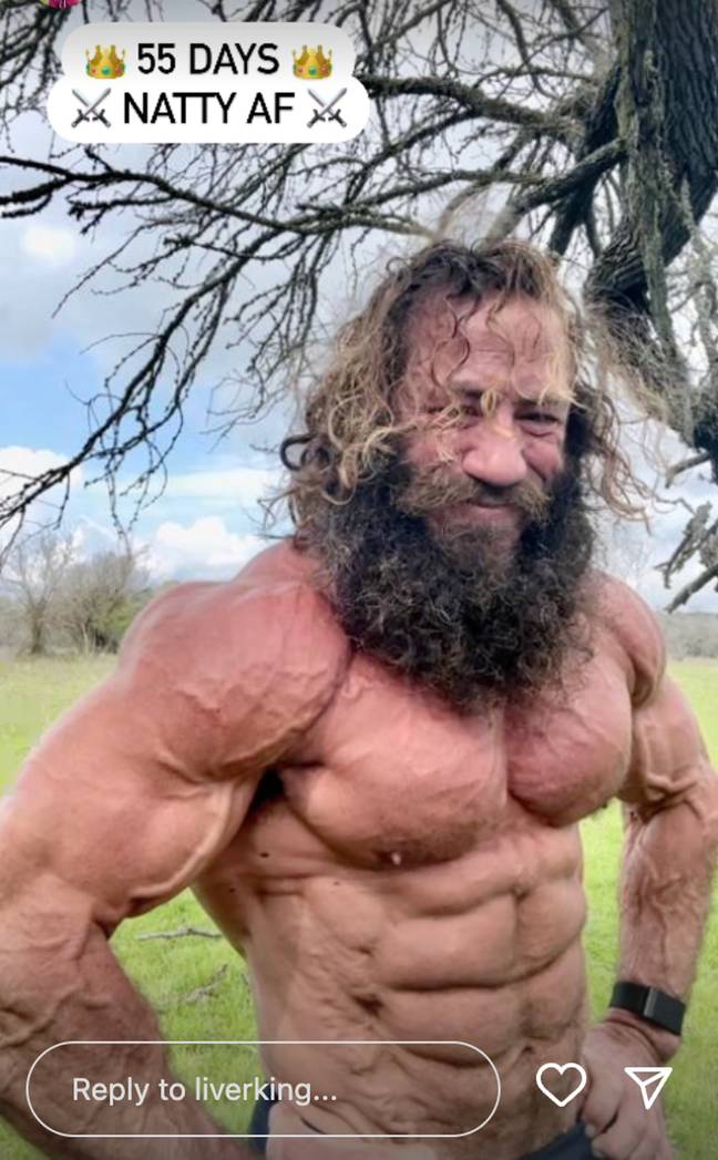 The Liver King claims he is 55 days natural. Credit: @liverking/Instagram
