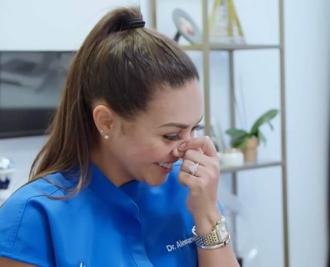 She was just trying to crack a patient's bones and got her face farted in. Credit: TLC