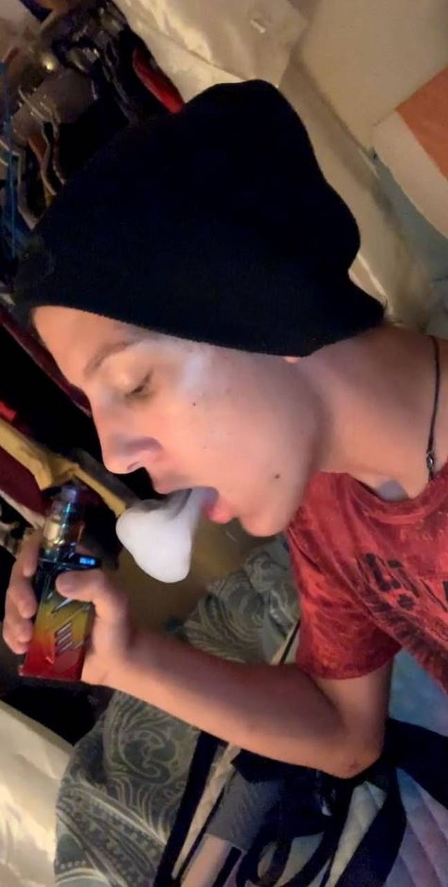 Draven Hatfield started vaping when he was 13. Credit: Kennedy News and Media 