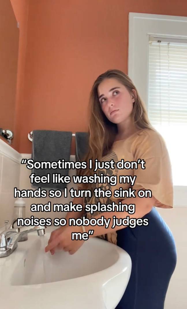 Valera Djordjevic confessed she only pretends to wash her hands. Credit: TikTok/@realvaleradj