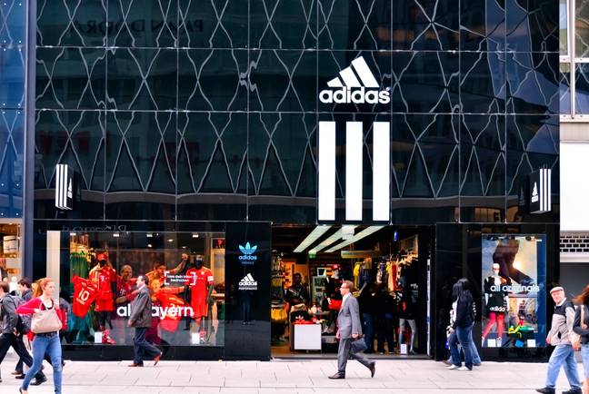 Adidas is one of the biggest sportswear brands in the world, but the name doesn't stand for 'All Day I Dream About Sports'. Credit: GOIMAGES / Alamy Stock Photo