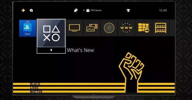 PS4 BLM Theme / Credit: Sony