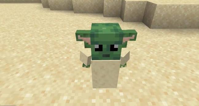 Baby Yoda In Minecraft / Credit: Miles Playz