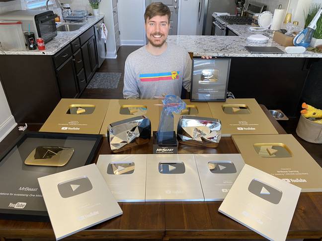 Mr Beast and his vast array of YouTube accolades // Credit: Mr Beast