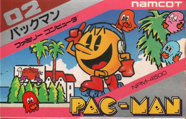 Pac-Man box art for the Nintendo Famicom, 1984 / Credit: Namco, MobyGames