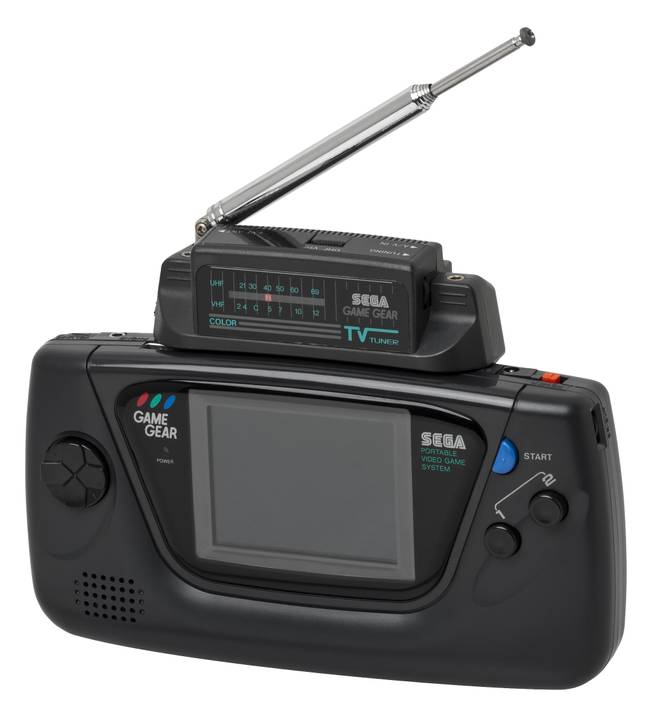 The SEGA Game Gear with TV Tuner inserted / Credit: Evan Amos