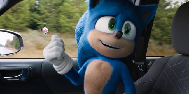 Sonic in the Sonic the Hedgehog movie / Credit: SEGA, Paramount Pictures