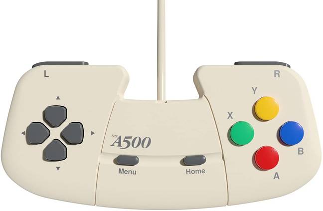 The A500 Mini's CD32-like controller / Credit: Retro Games Ltd