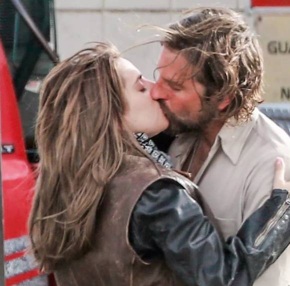 Lady Gaga and Bradley Cooper in A Star is Born - which of course is fiction, not real life. Credit: Warner Bros