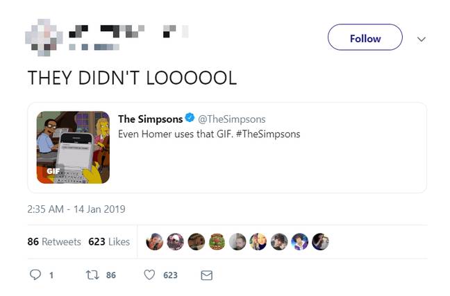 The Simpsons GIF. Credit: Twitter