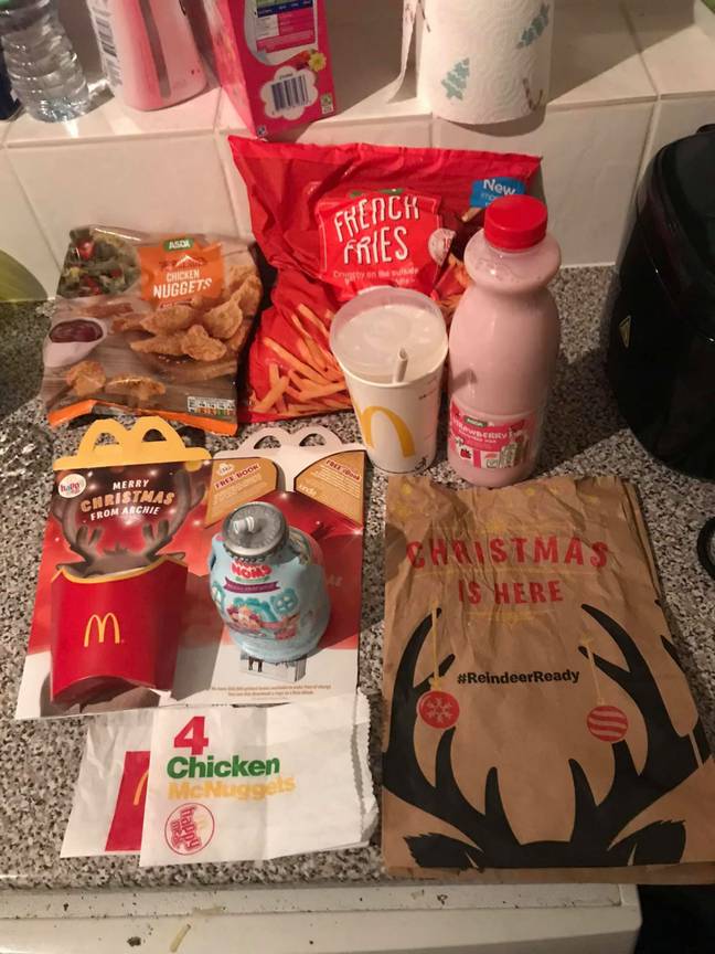 Another dad has come up with this - a homemade McDonald's. Credit: Deadline News