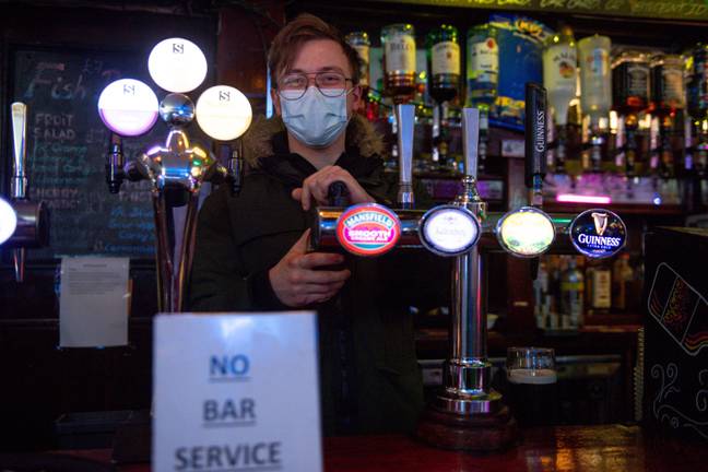 Service at bars has been banned since March 2020. Credit: PA