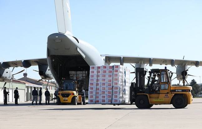 The supplies leaving Ankara. Credit: Anadolu Agency