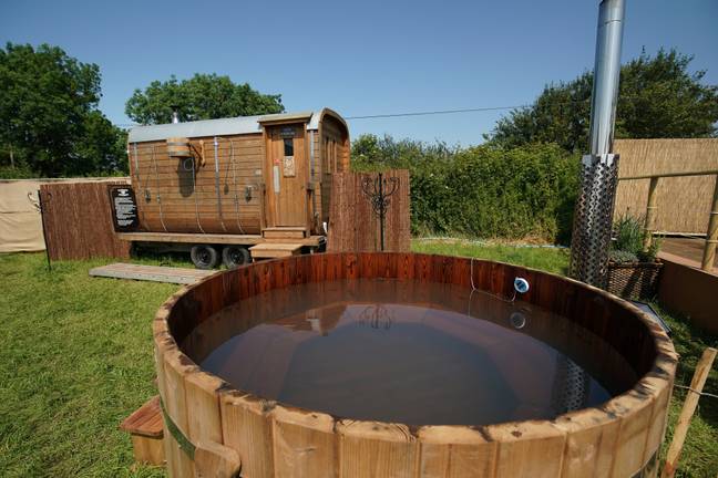 And hot tubs... just in case you fancy a dip. Credit: SWNS
