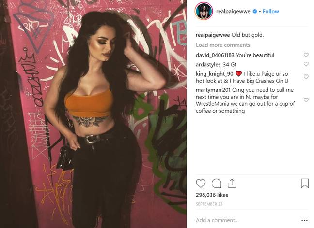 Paige has said it'll be impossible to get back in the ring. Credit: Instagram