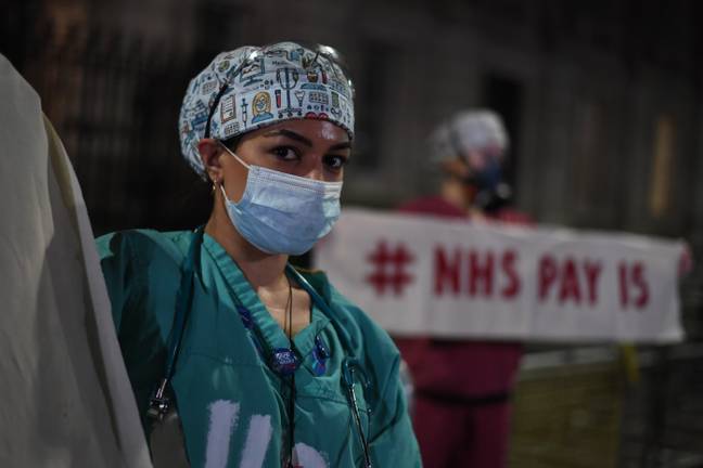 NHS staff called for Boris Johnson to go. Credit: PA