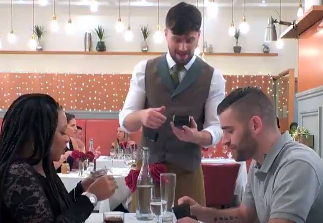 Things got very awkward when the bloke asked his date to split the bill. Credit: Channel 4