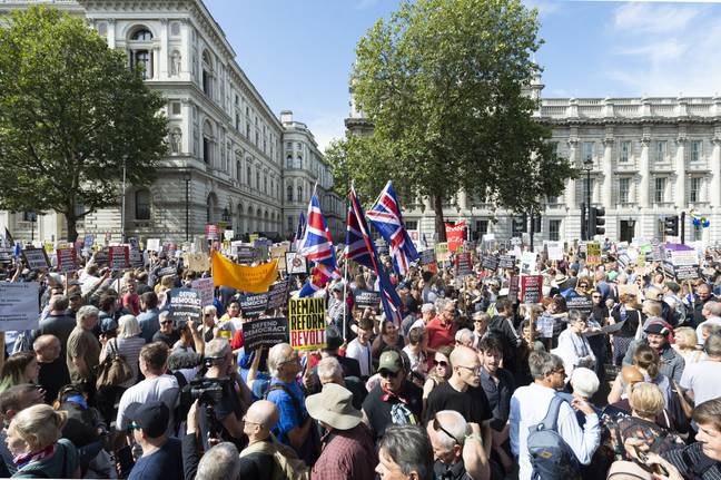 Protesters took to the streets to campaign against Johnson's decision to suspend Parliament. Credit: PA