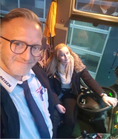 Laura fell for her bus driver's looks and personality. Credit: Media Drum World