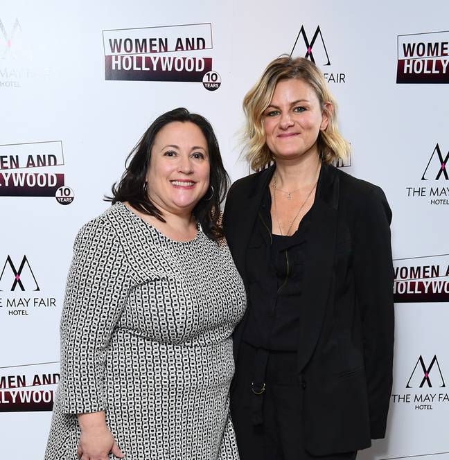 Melissa Silverstein (left) attending the Women and Hollywood 10th Anniversary Awards. Credit: PA