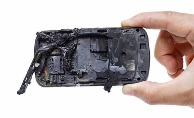 The damage caused to the phone. Credit: East2West News 