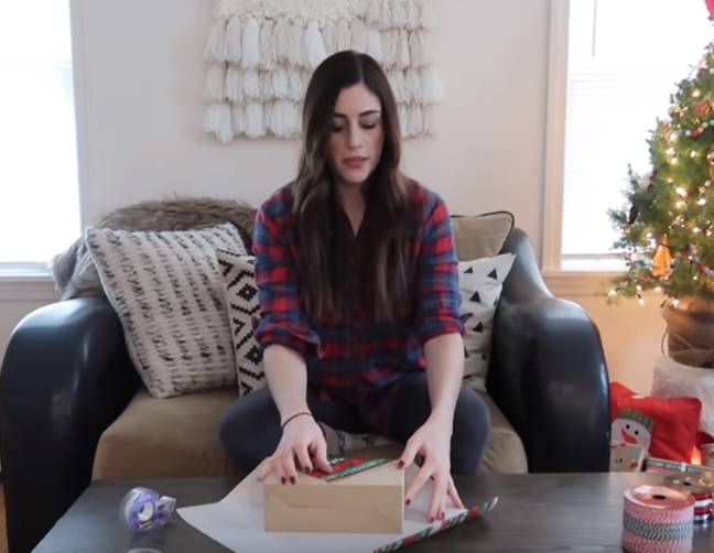 The 'diagonal wrapping method' was coined by Connecticut-based lifestyle blogger Kallie Branciforte. Credit: YouTube/But First, Coffee