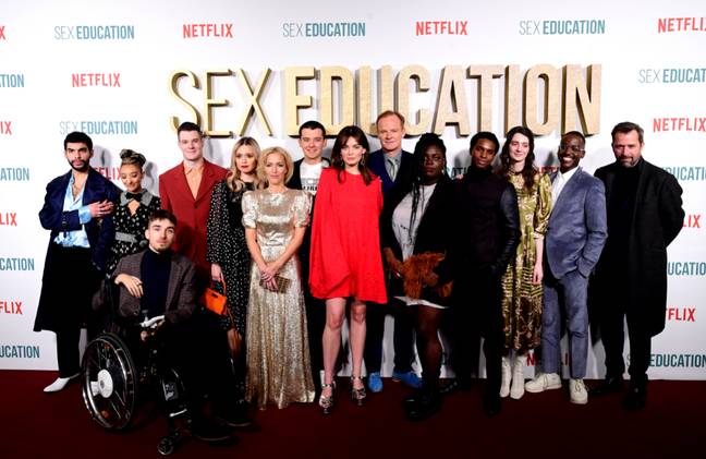 Sex Education cast at the premiere. Credit: PA