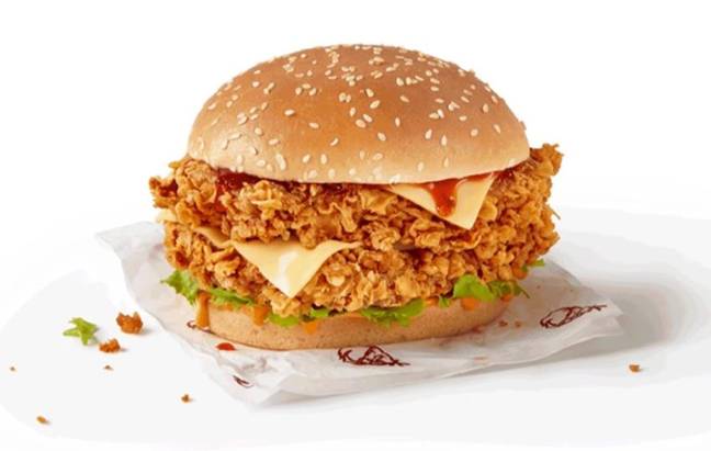 Grab a half-price Zinger Stacker burger this weekend. Credit: KFC