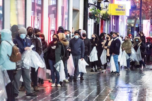 Shoppers in Liverpool were after a bargain. Credit: Caters
